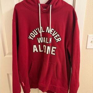Liverpool Red Hoodie with White Text